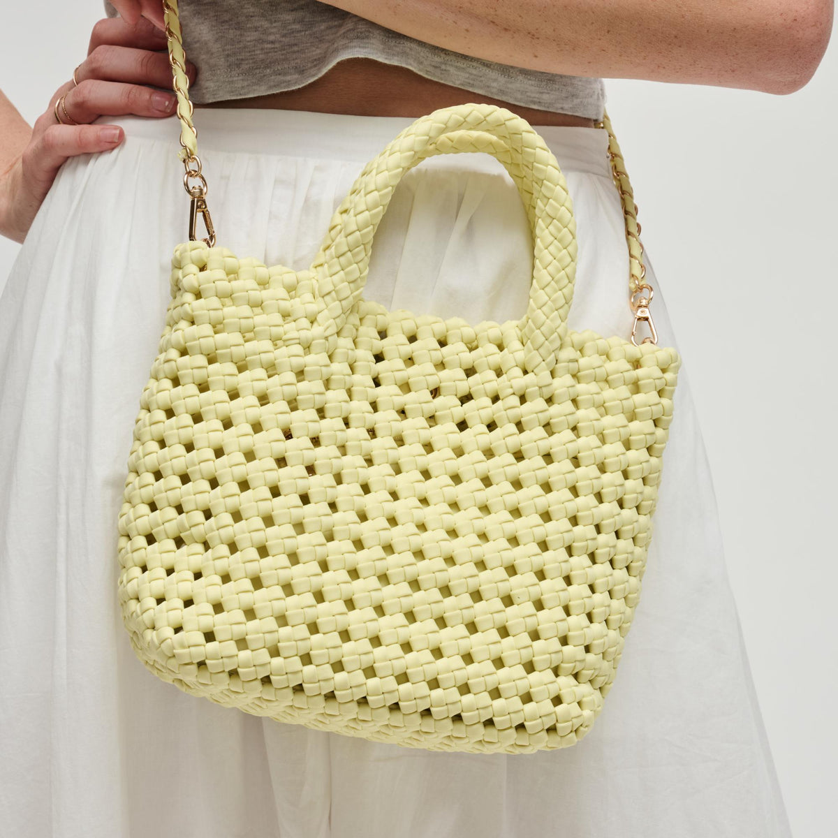 Woman wearing Butter Sol and Selene Ambrosia Small Crossbody 841764112680 View 2 | Butter