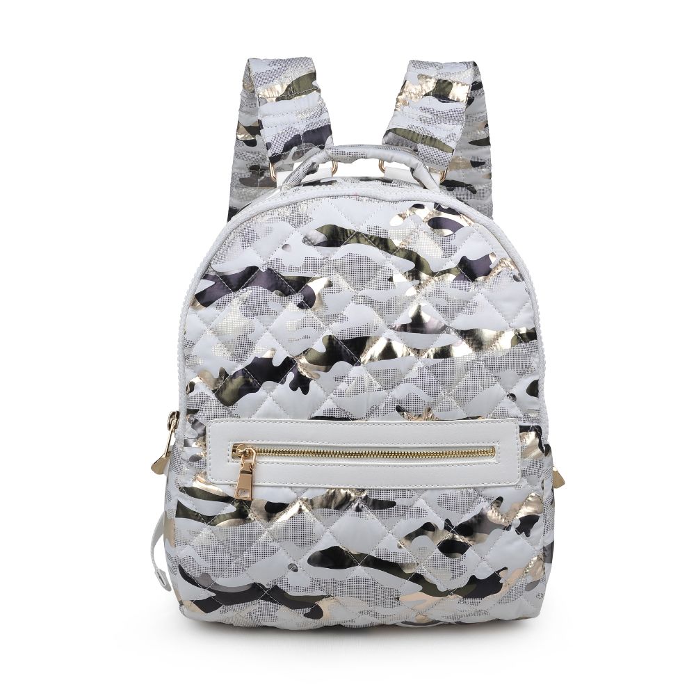 Sol and Selene All Star Backpack 841764105163 View 5 | White Metallic Camo