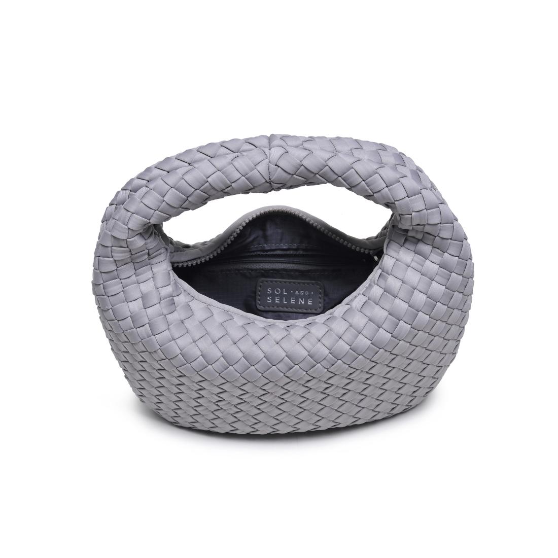 Woman wearing Fog Sol and Selene Dare to Dream - Small Woven Neoprene Clutch 841764111508 View 9 | Fog