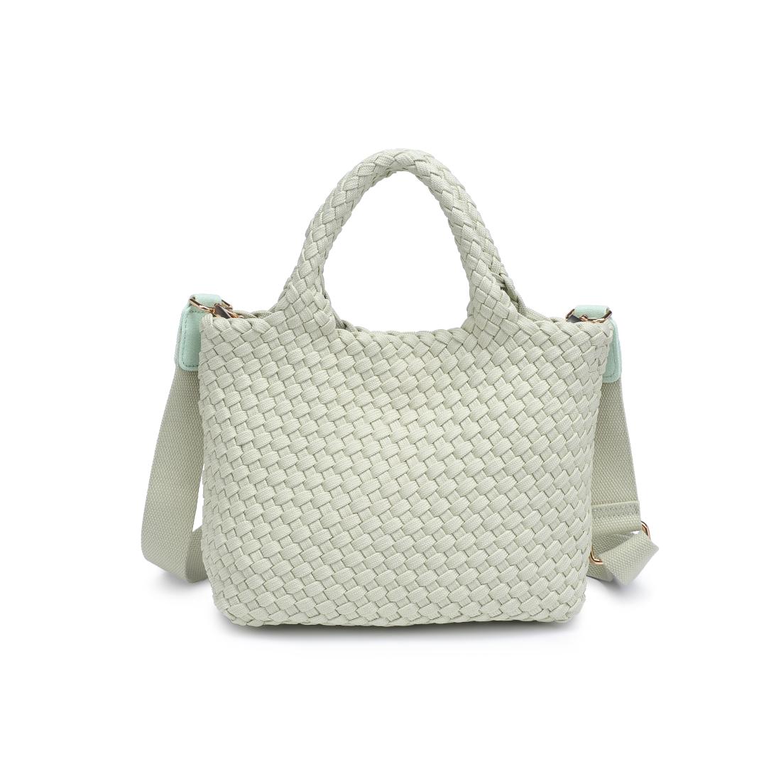 Product Image of Sol and Selene Sky's The Limit - Small Laced Up Eco-Edition Crossbody 841764111744 View 7 | Pistachio