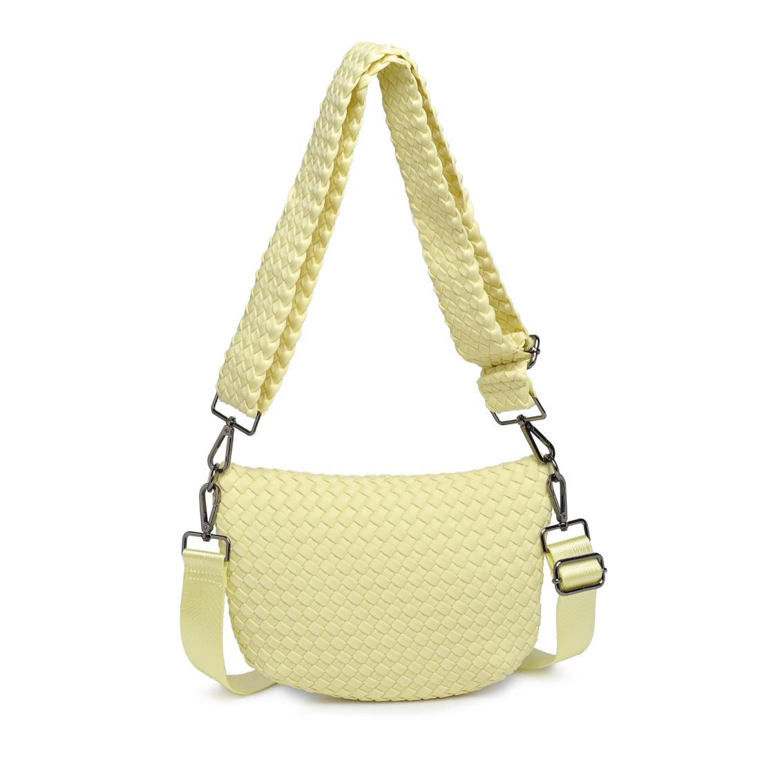 Woman wearing Butter Sol and Selene Ethereal - Woven Neoprene Crossbody 841764111461 View 7 | Butter