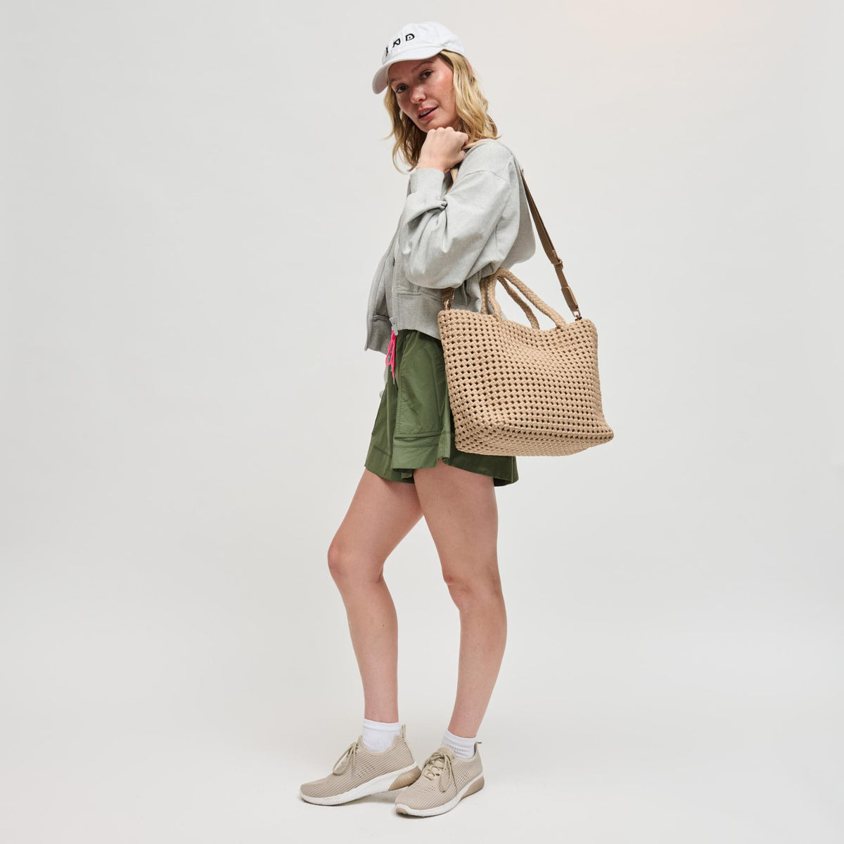 Woman wearing Nude Sol and Selene Ambrosia Medium Tote 841764112956 View 4 | Nude