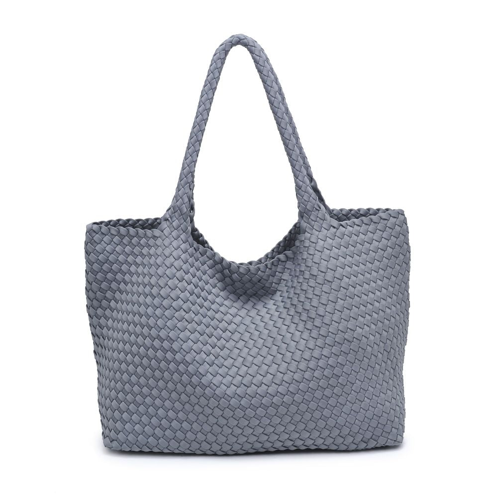 Woman wearing Grey Sol and Selene Sky's The Limit - Large Tote 841764108218 View 7 | Grey
