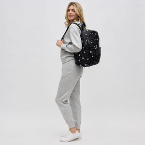 Woman wearing Black Star Sol and Selene Motivator - Large Travel Backpack 841764107426 View 3 | Black Star
