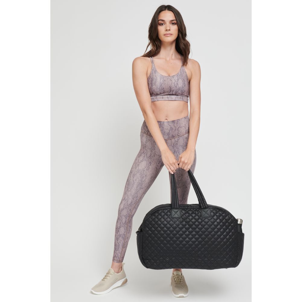 Woman wearing Black Sol and Selene Getaway - Large Travel Weekender 841764101394 View 4 | Black