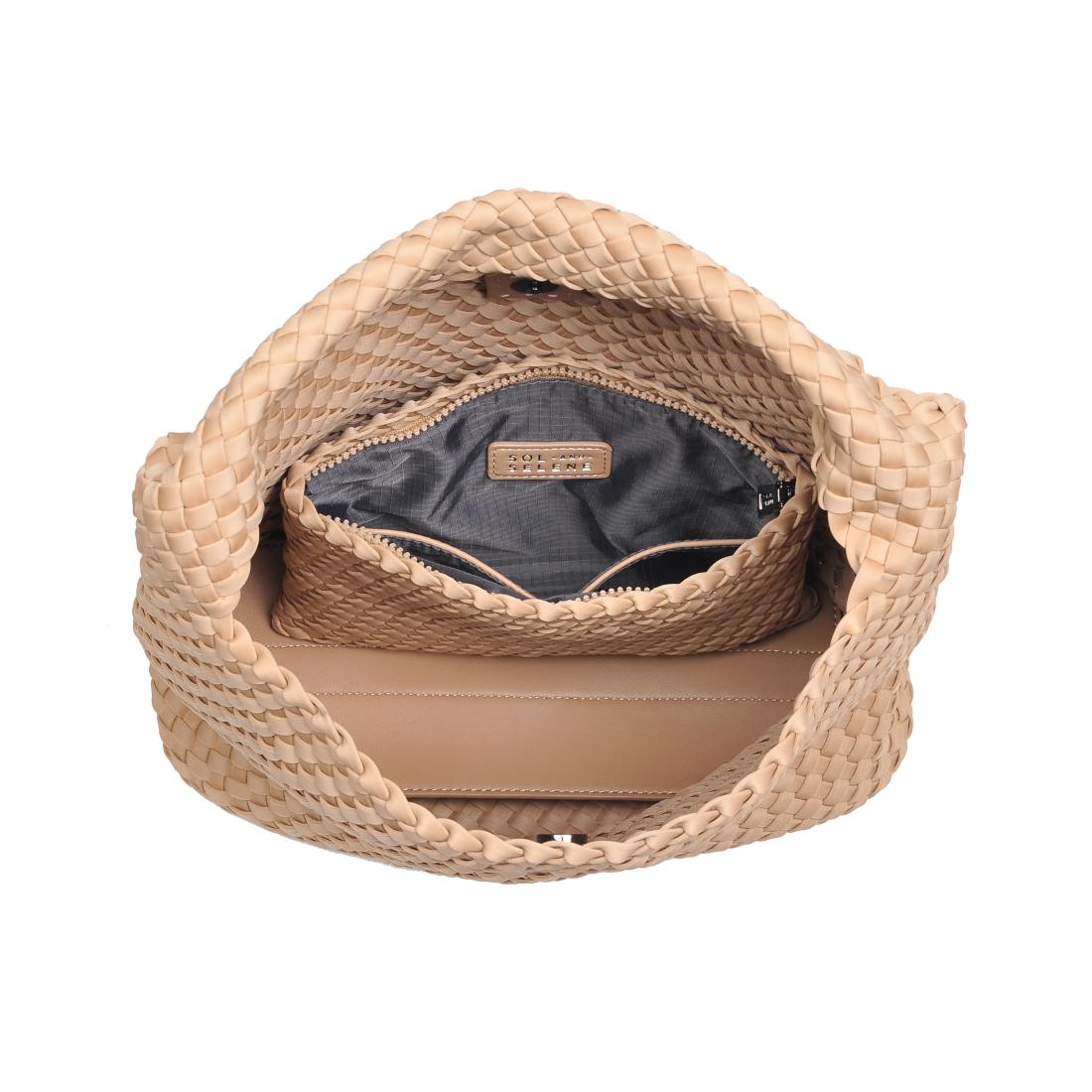 Product Image of Sol and Selene Celestial Woven Neoprene Hobo 841764111218 View 4 | Nude