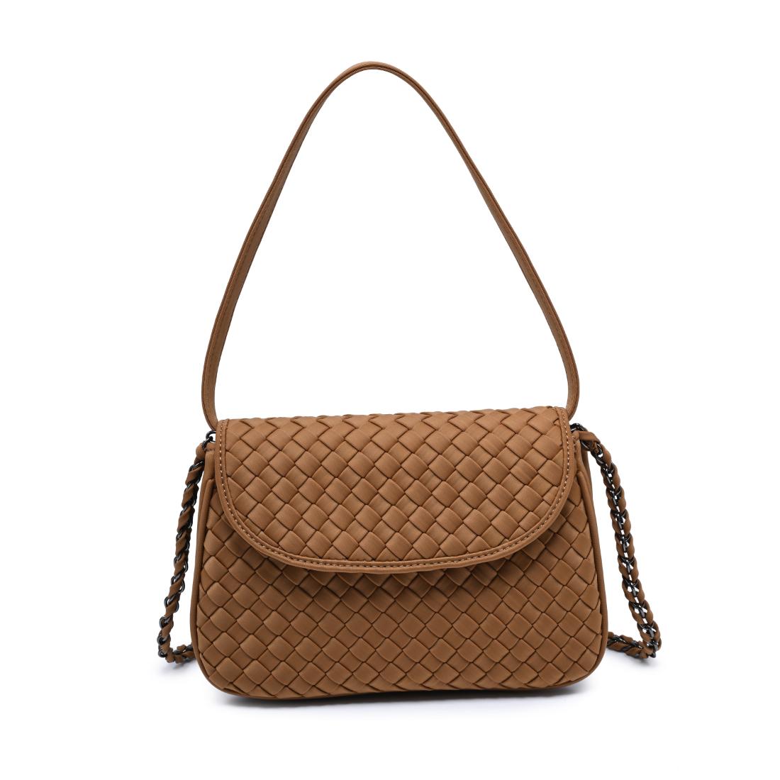 Woman wearing Sand Sol and Selene Astra Shoulder Bag 841764112468 View 5 | Sand