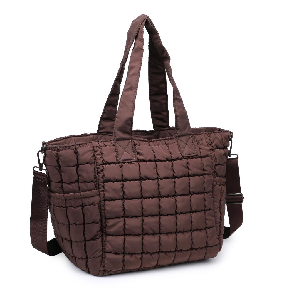 Woman wearing Brown Sol and Selene Dreamer Tote 841764110617 View 6 | Brown