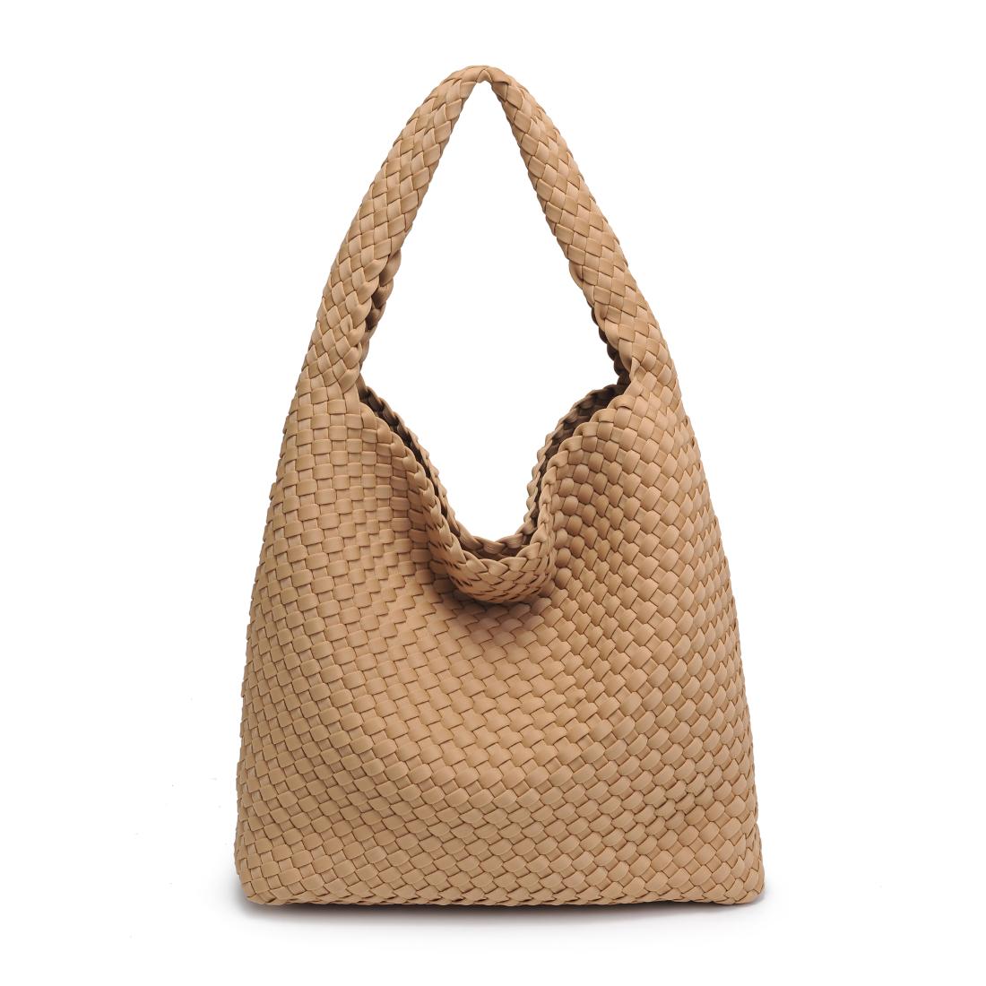 Product Image of Sol and Selene Celestial Woven Neoprene Hobo 841764111218 View 1 | Nude