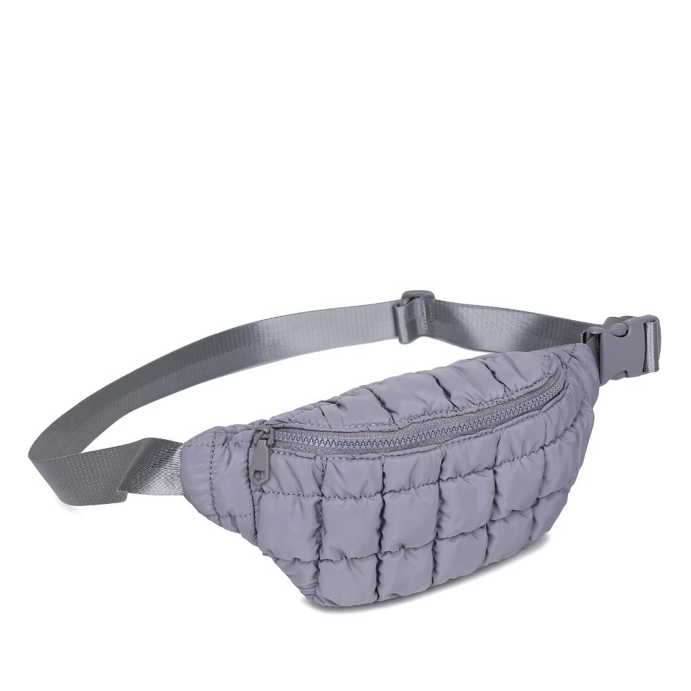 Woman wearing Grey Sol and Selene Resurgence Belt Bag 841764109673 View 6 | Grey