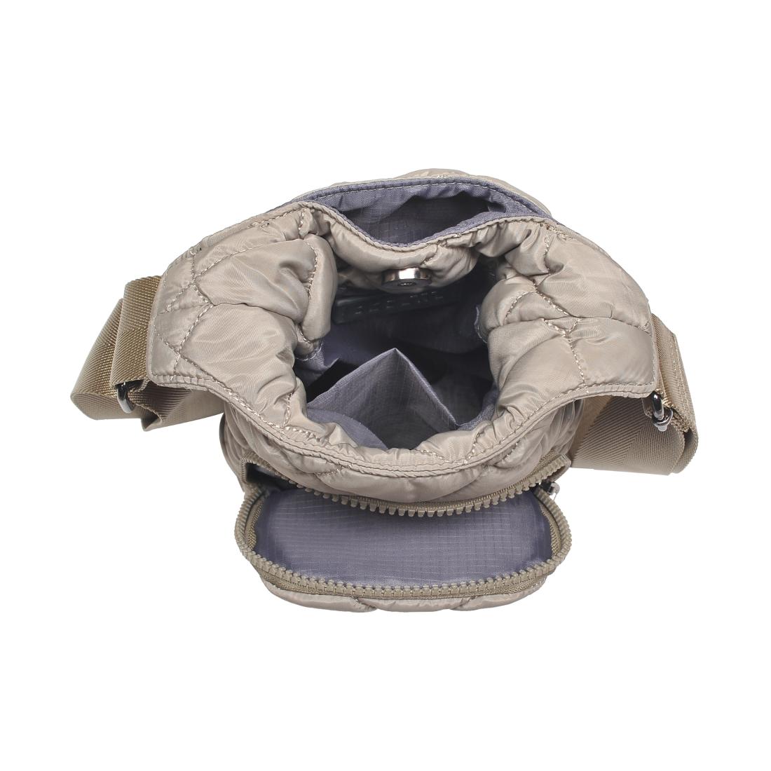 Woman wearing Desert Sage Sol and Selene Let It Flow - Puffer Crossbody 841764112086 View 9 | Desert Sage