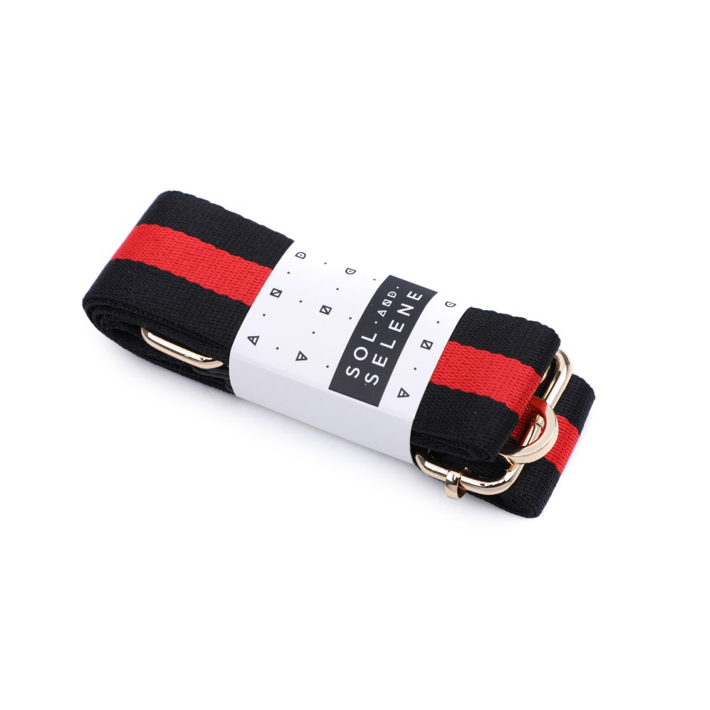 Sol and Selene Adjustable Shoulder Crossbody Strap Shoulder Strap 841764106207 View 8 | Black Red Black