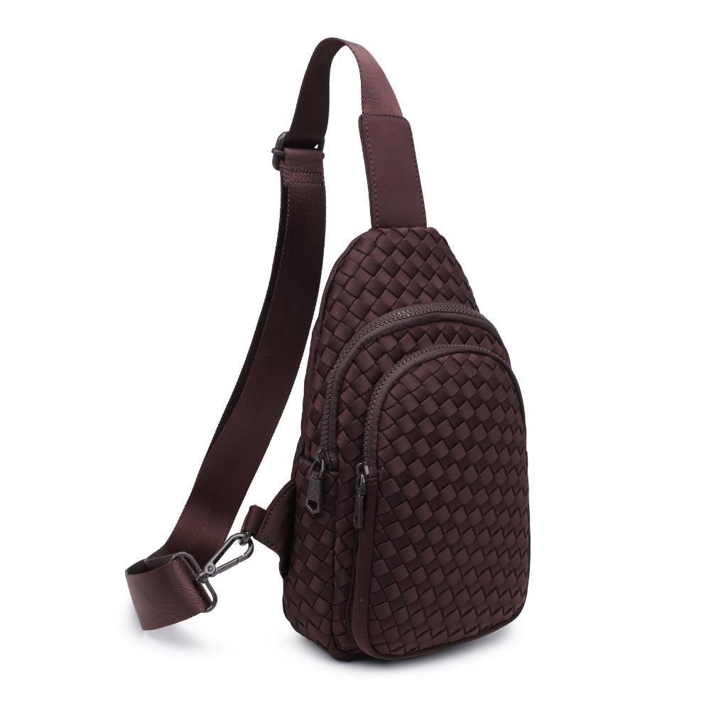 Product Image of Sol and Selene Beyond The Horizon - Woven Neoprene Sling Backpack 841764110440 View 6 | Chocolate