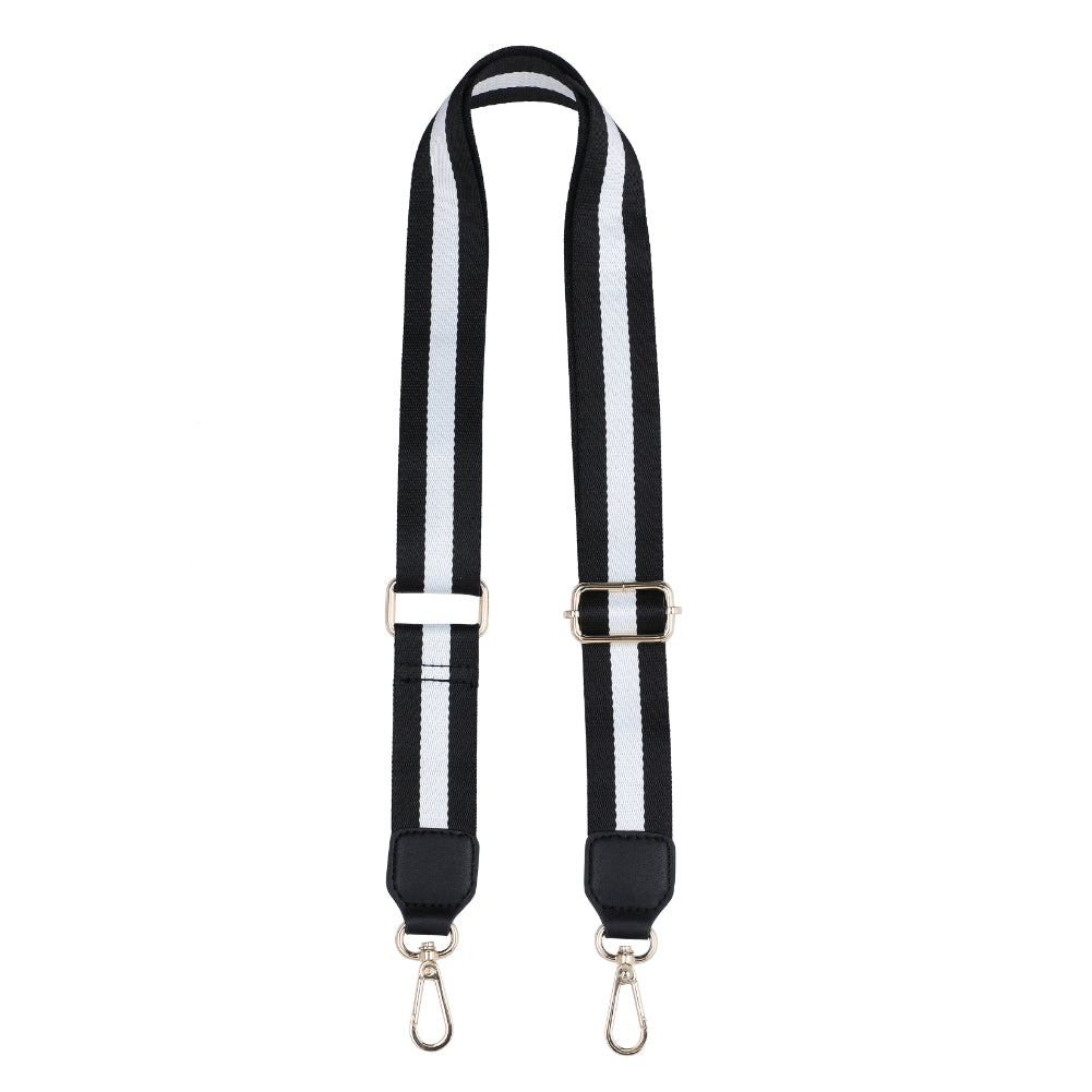 Sol and Selene Adjustable Shoulder Crossbody Strap Shoulder Strap 841764106245 View 5 | Black White Black