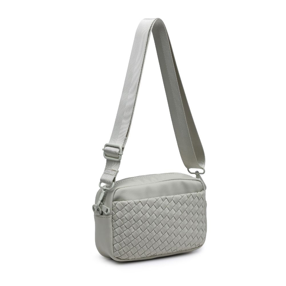 Woman wearing Sage Sol and Selene Inspiration - Woven Neoprene Crossbody 841764109222 View 6 | Sage