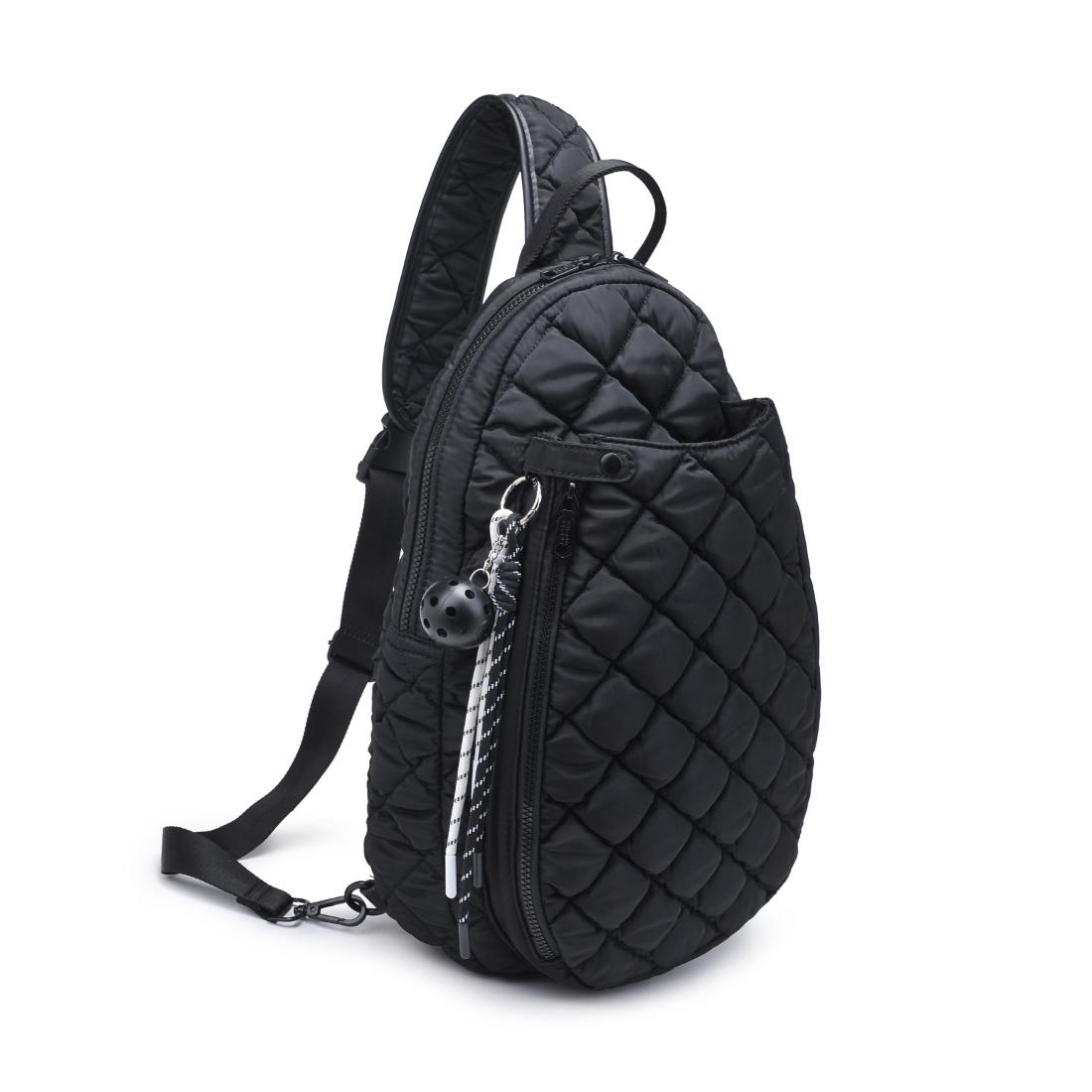 Sol and Selene Match Point - Quilted Puffer Pickleball & Paddle Tennis Sling Backpack 841764111973 View 6 | Black