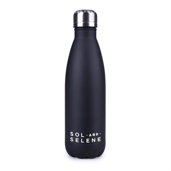 Woman wearing Matte Black Sol and Selene Water Bottle Water Bottle 841764102254 View 5 | Matte Black