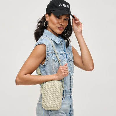 Woman wearing Sage Sol and Selene Divide & Conquer - Woven Neoprene Crossbody 841764111263 View 1 | Sage