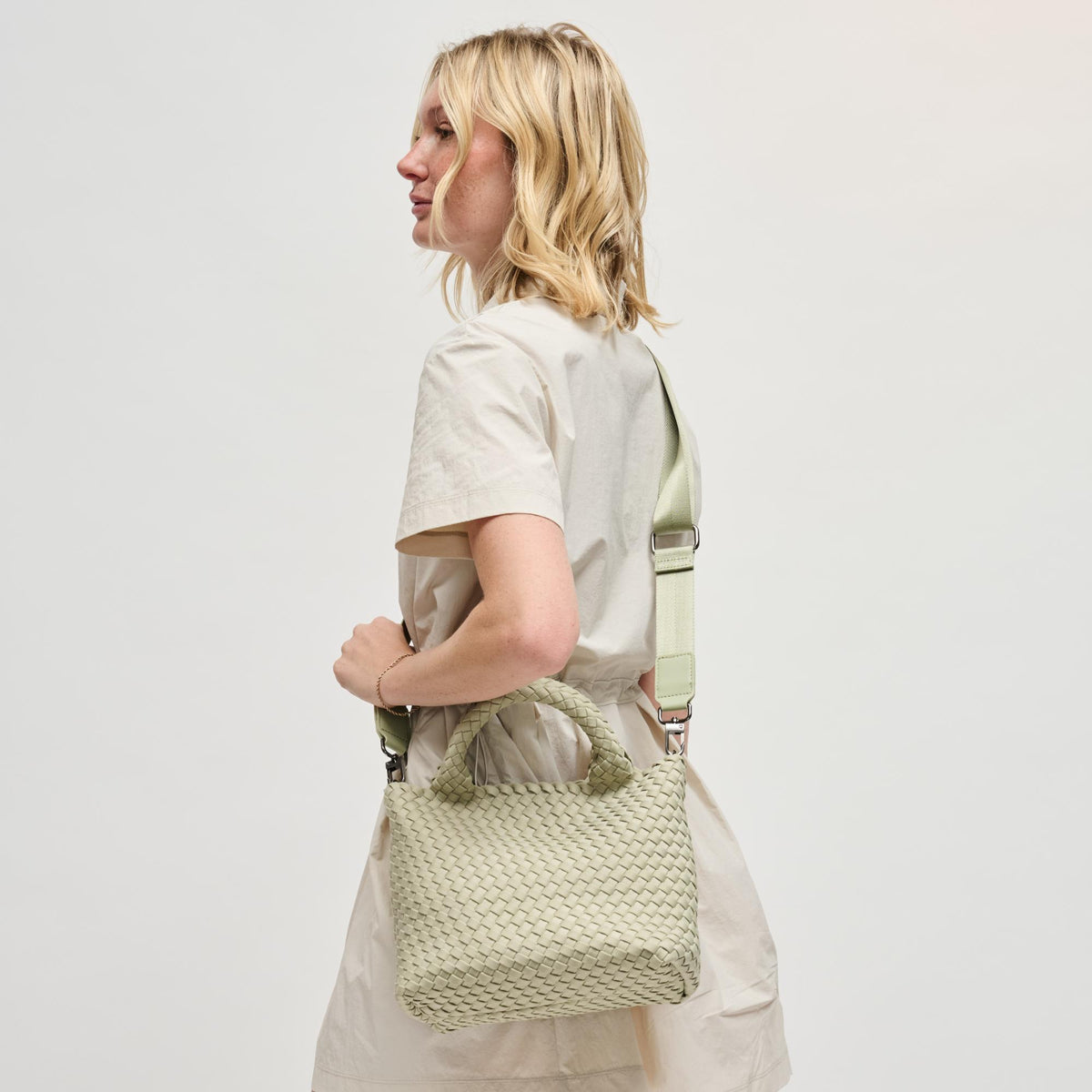 Woman wearing Sage Sol and Selene Sky's The Limit - Small Crossbody 841764112369 View 3 | Sage