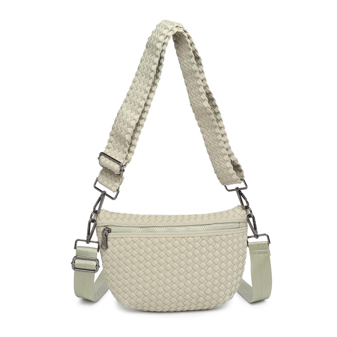 Woman wearing Sage Sol and Selene Ethereal - Woven Neoprene Crossbody 841764111485 View 5 | Sage