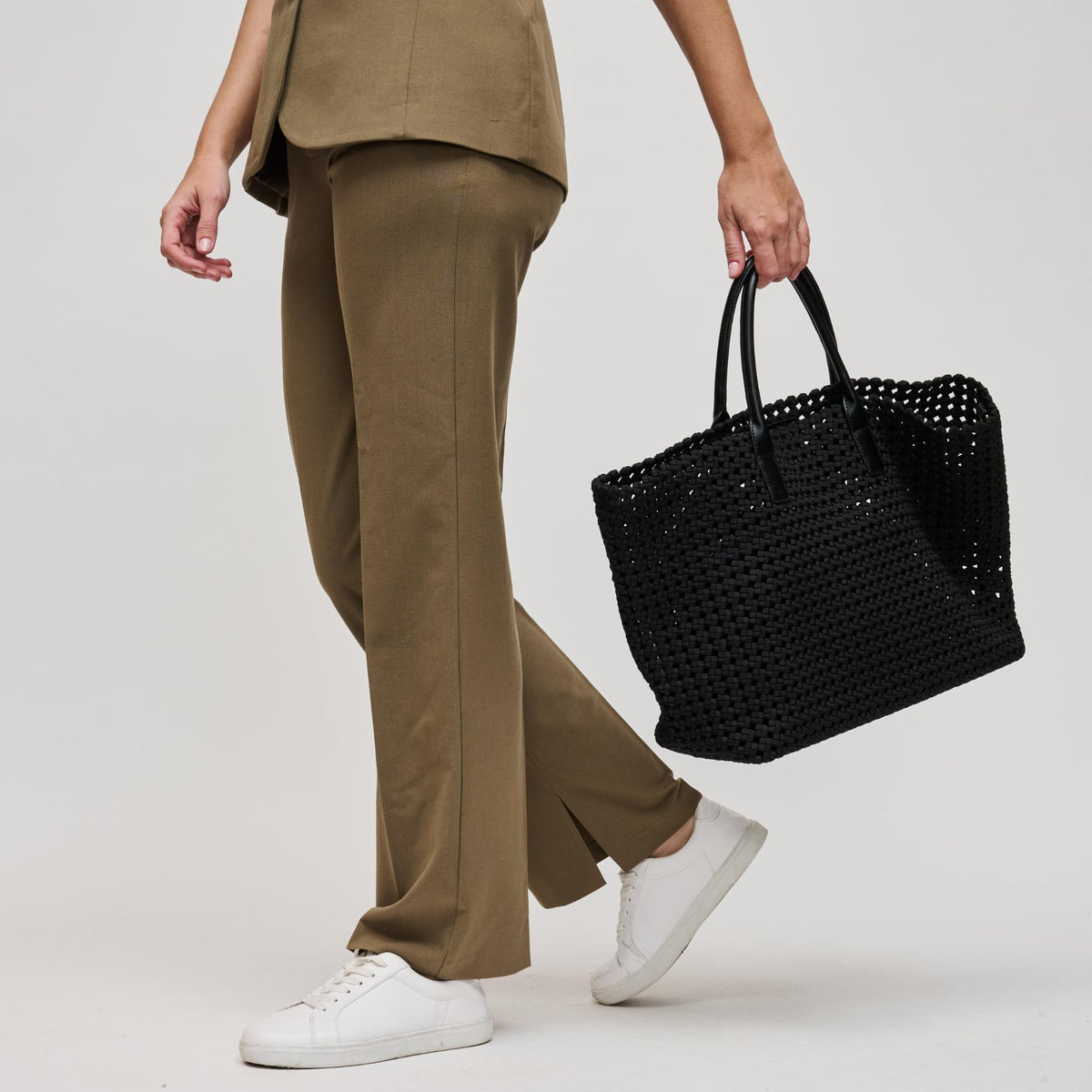 Woman wearing Black Sol and Selene Solstice - Large Tote 841764109901 View 4 | Black