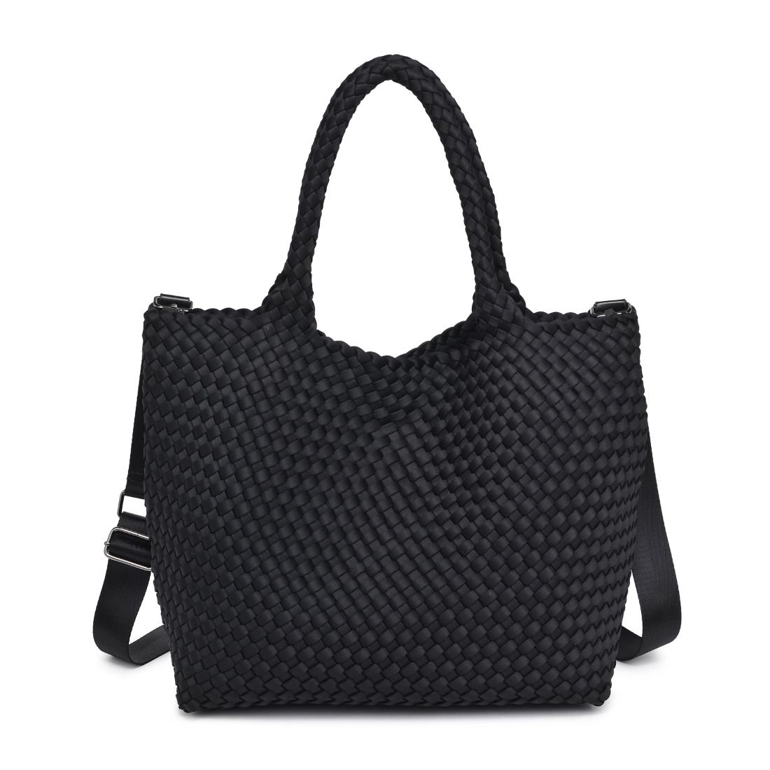 Woman wearing Black Sol and Selene Sky's The Limit - Medium Tote 841764107778 View 5 | Black