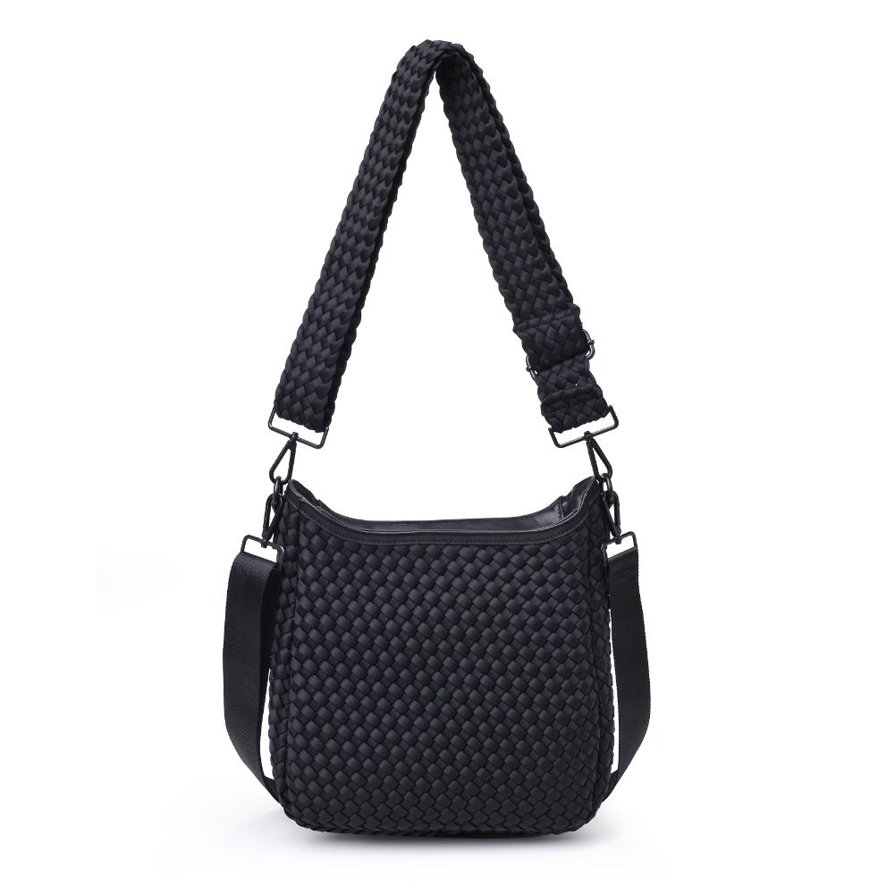 Woman wearing Black Sol and Selene Kismet - Woven Neoprene Crossbody 841764110143 View 7 | Black