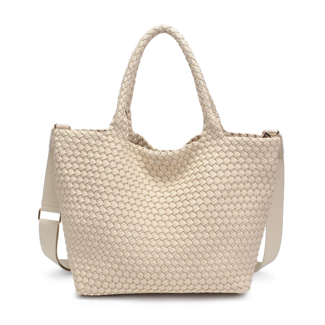 Product Image of Sol and Selene Sky's The Limit - Medium Laced Up Eco-Edition Tote 841764111584 View 5 | Beige