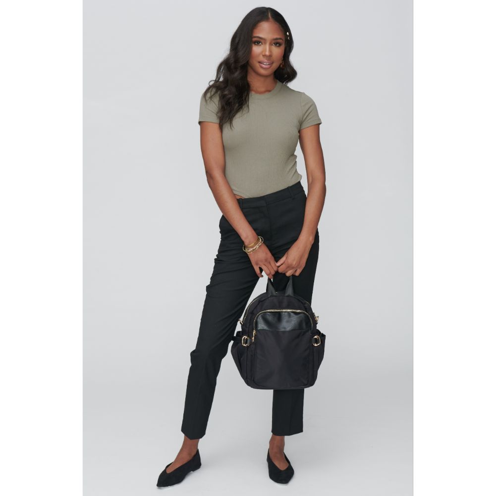 Woman wearing Black Sol and Selene Next Level Backpack 841764103343 View 1 | Black