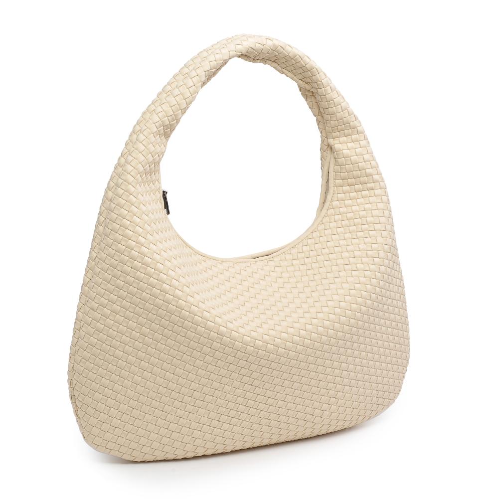Sol and Selene Dare to Dream - Large Woven Neoprene Hobo 841764110921 View 6 | Cream