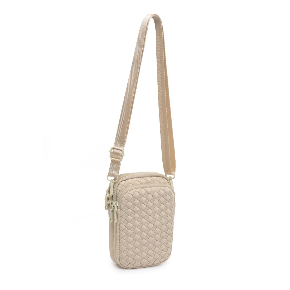 Woman wearing Cream Sol and Selene Divide & Conquer - Woven Neoprene Crossbody 841764109239 View 6 | Cream