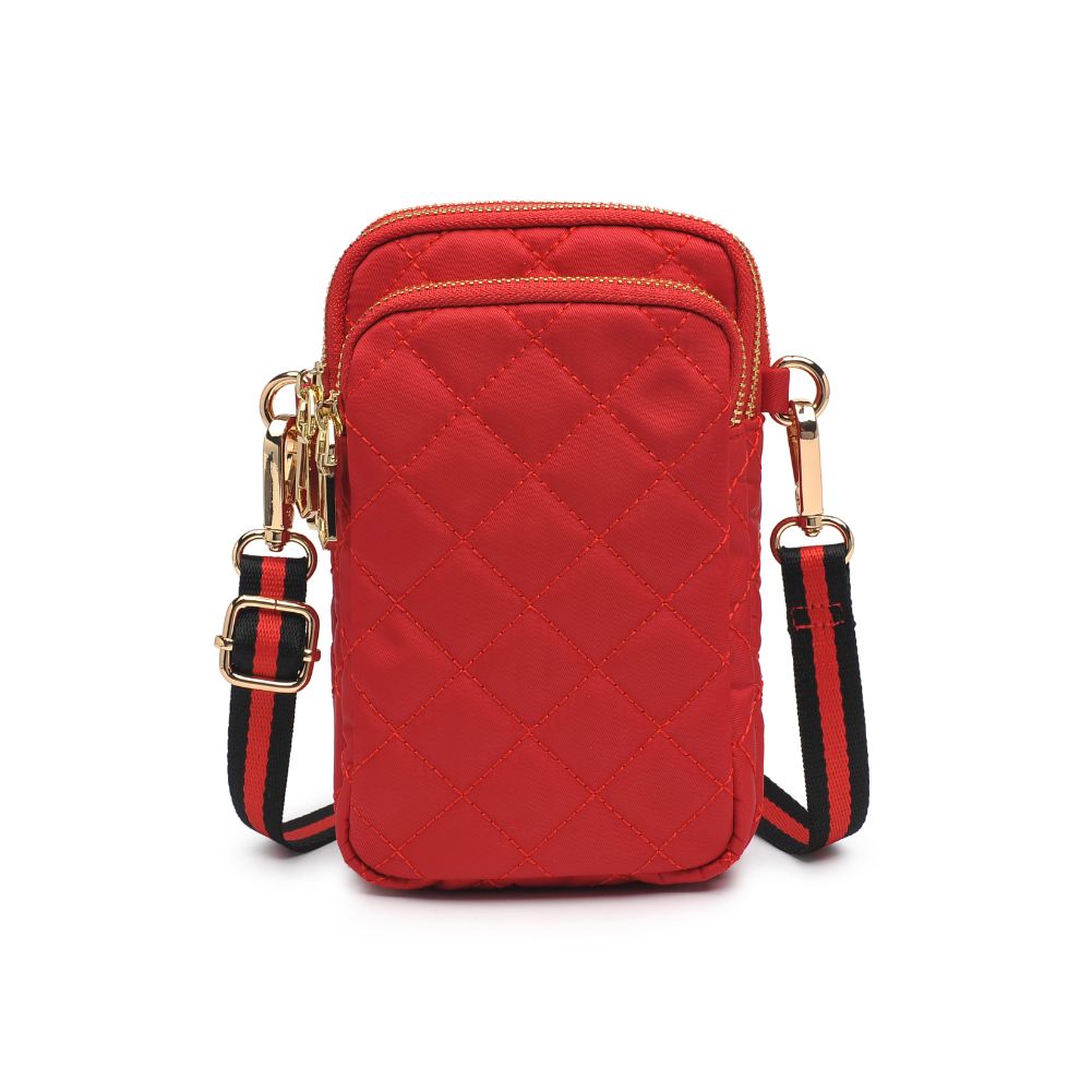 Woman wearing Red Sol and Selene Divide & Conquer - Quilted Crossbody 841764107457 View 5 | Red