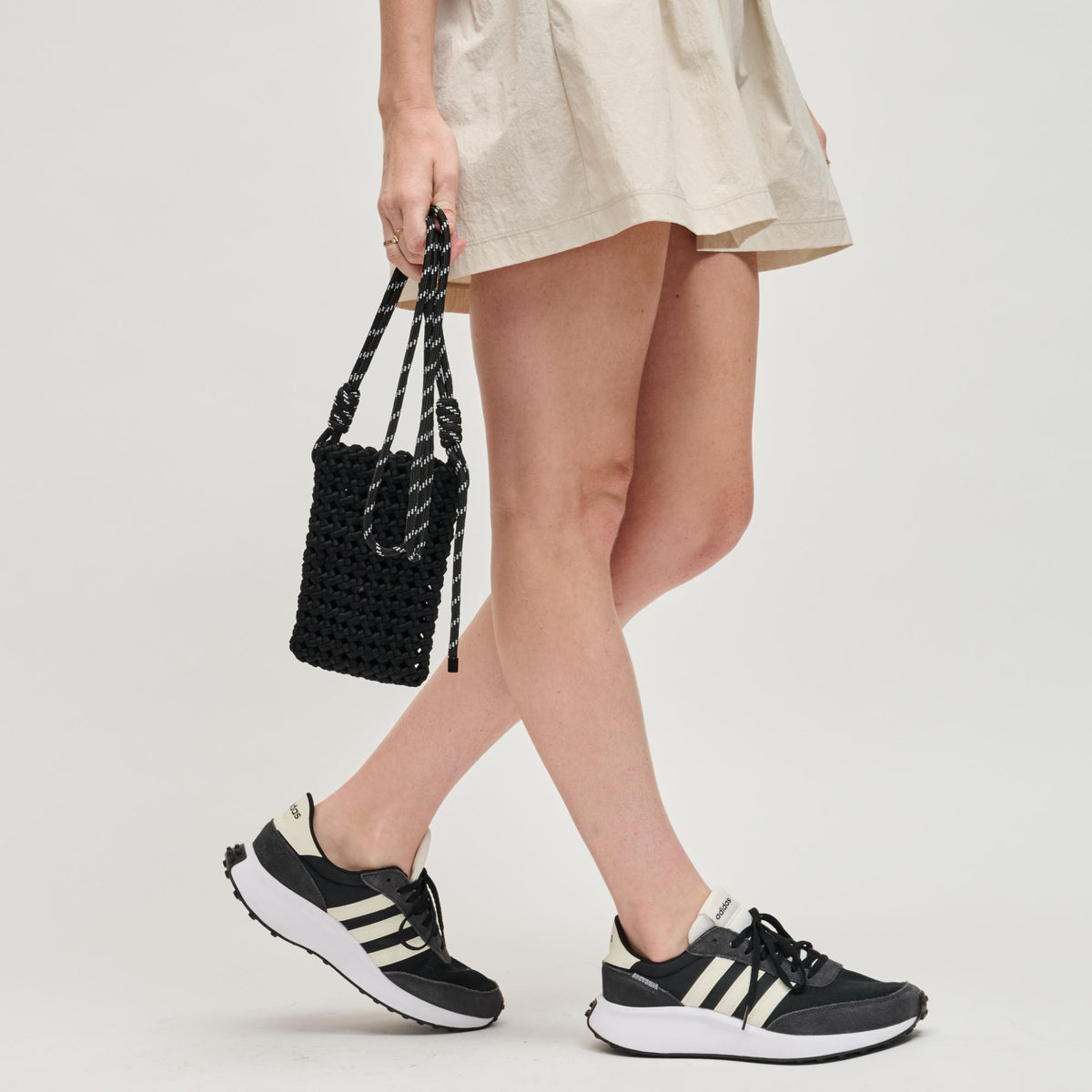 Woman wearing Black Sol and Selene Eos Cell Phone Crossbody 841764113014 View 3 | Black