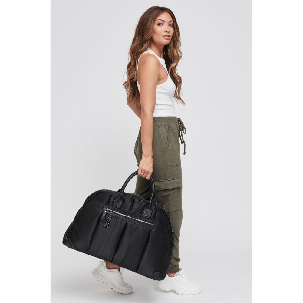 Woman wearing Black Sol and Selene Flying High - Large Satchel 841764101424 View 3 | Black