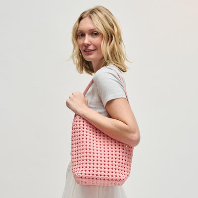 Woman wearing Blush Sol and Selene Gaia Shoulder Bag 841764112796 View 1 | Blush