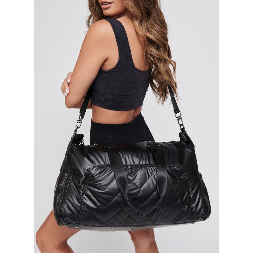 Woman wearing Matte Black Sol and Selene High Hopes Duffel 841764105194 View 1 | Matte Black