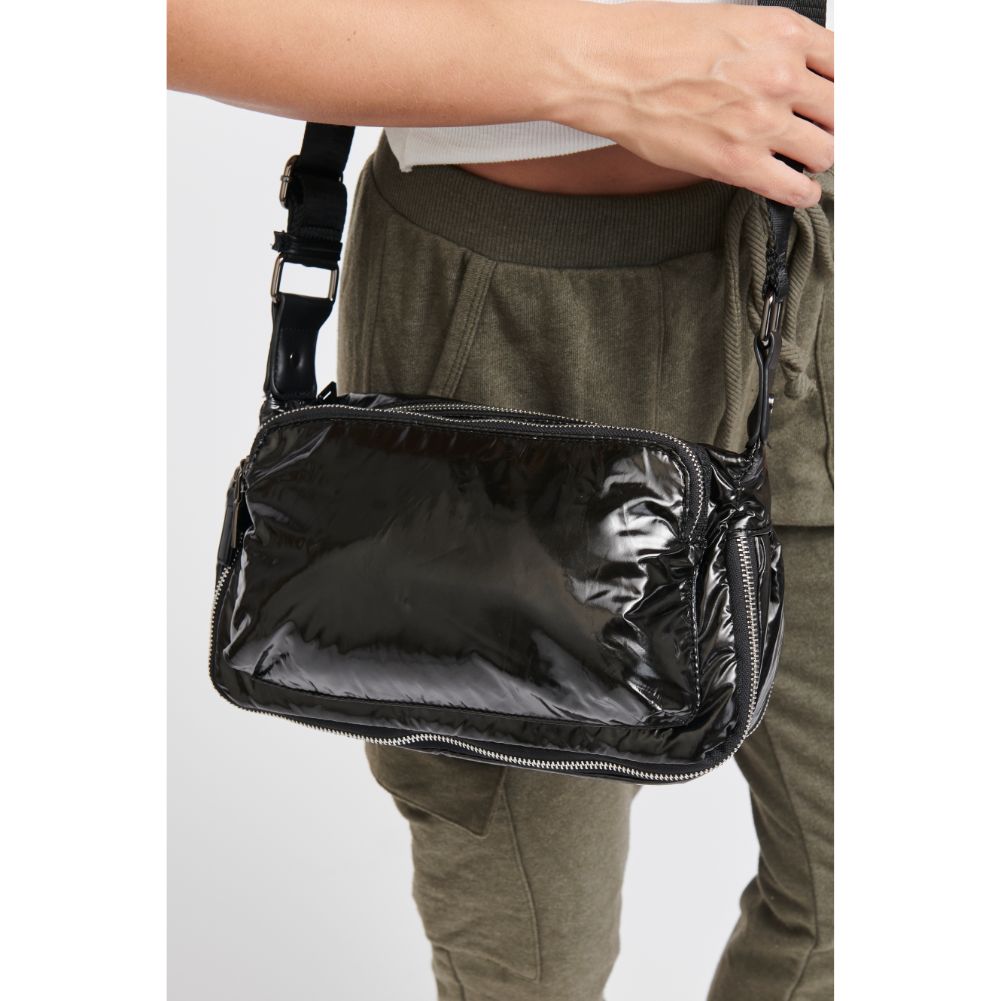 Woman wearing Black Sol and Selene Triumph Crossbody 841764104838 View 4 | Black