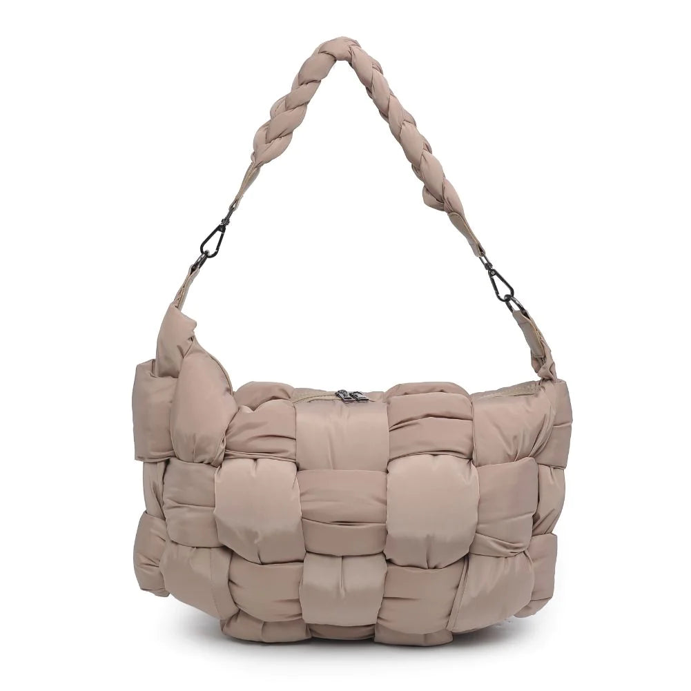 nude polyester hobo bag