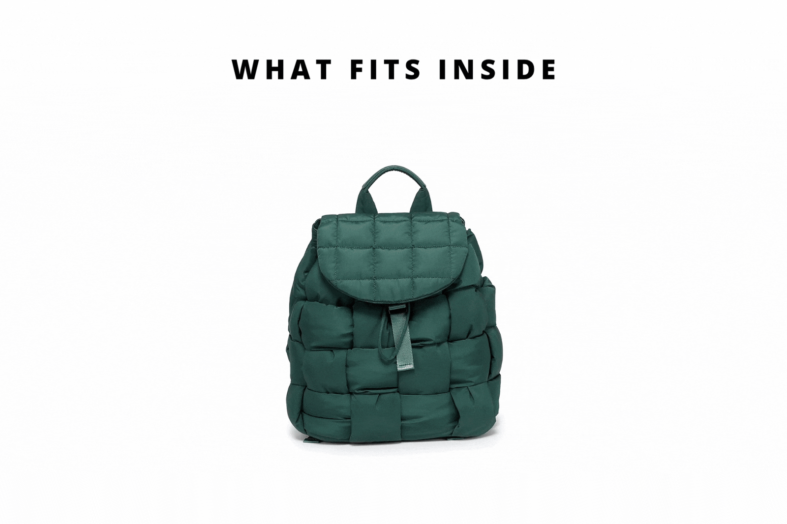 gif of items being put into a bag