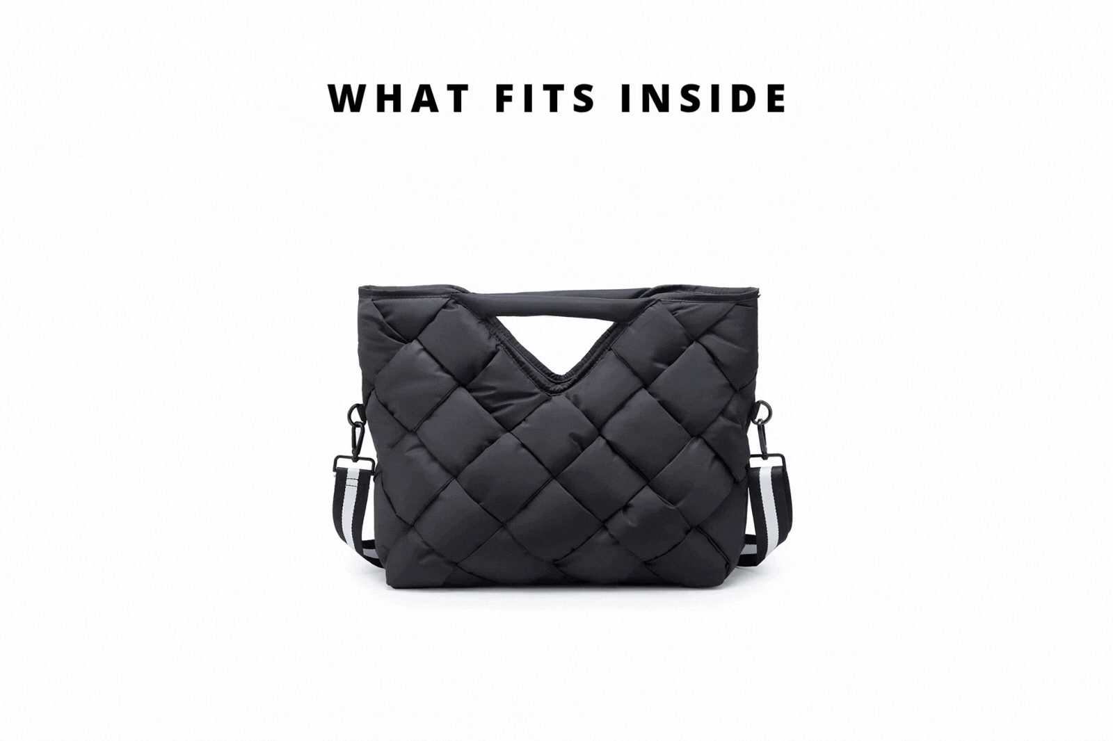 gif of items being put into a bag