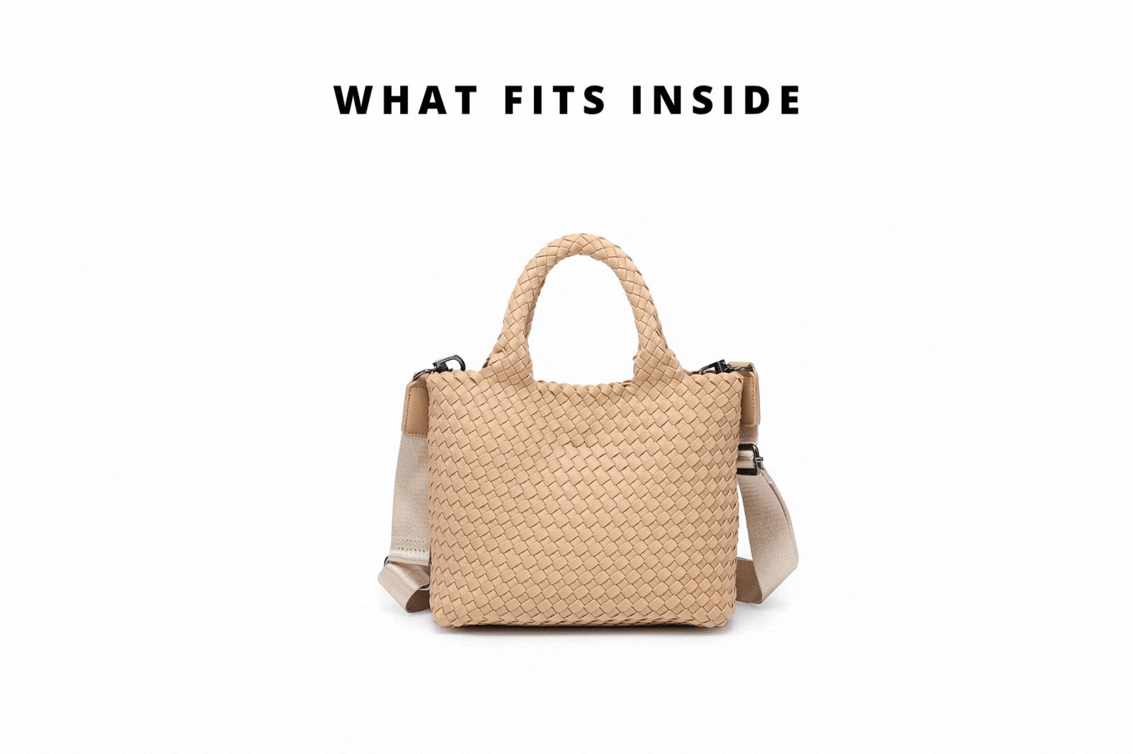 gif of items being put into a bag