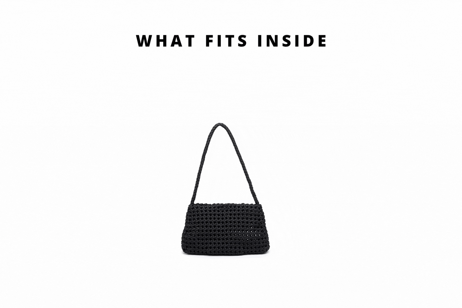 gif of items being put into a bag