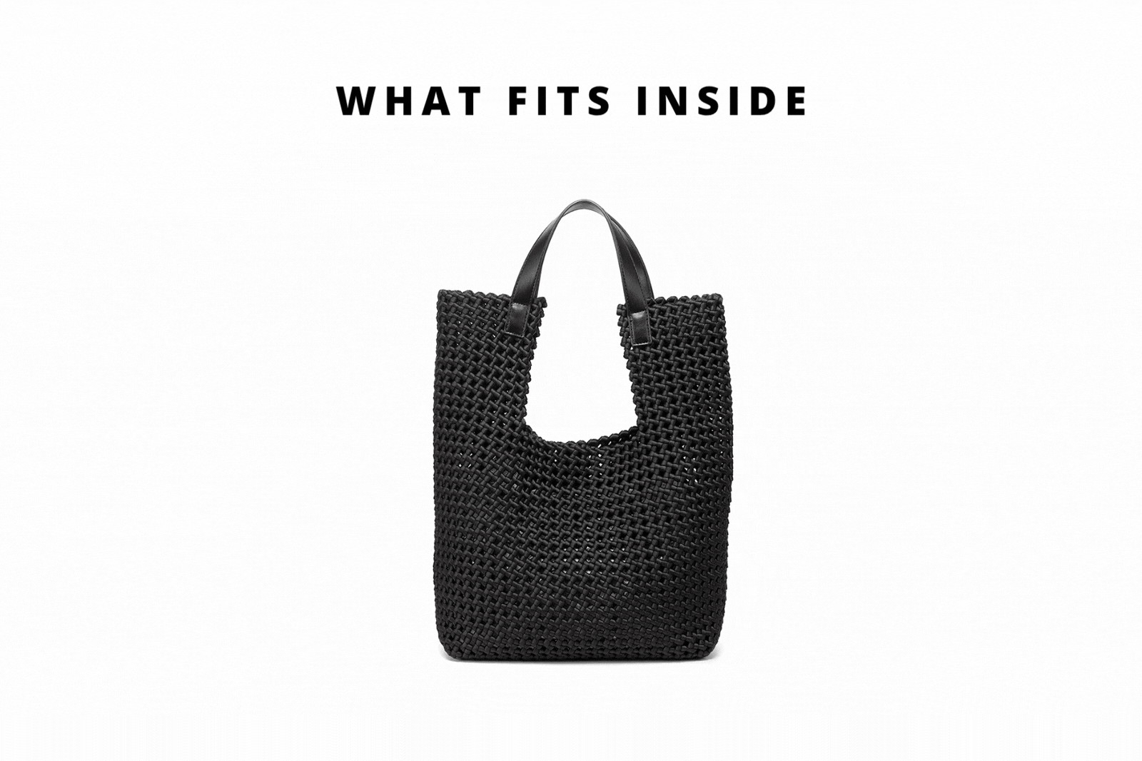 gif of items being put into a bag