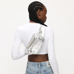 Woman wearing Silver Sol and Selene Hip Hugger Belt Bag 841764108690 View 4 | Silver