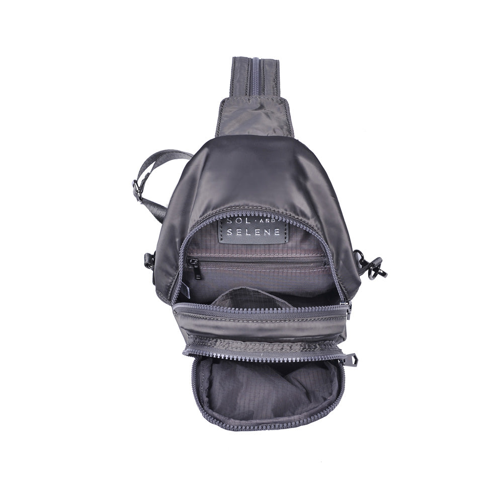Sol and Selene On The Run Sling Backpack 841764104425 View 8 | Charcoal
