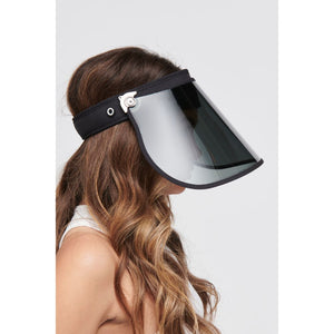 Woman wearing Black Sol and Selene Face Shield Face Shields 841764106061 View 1 | Black