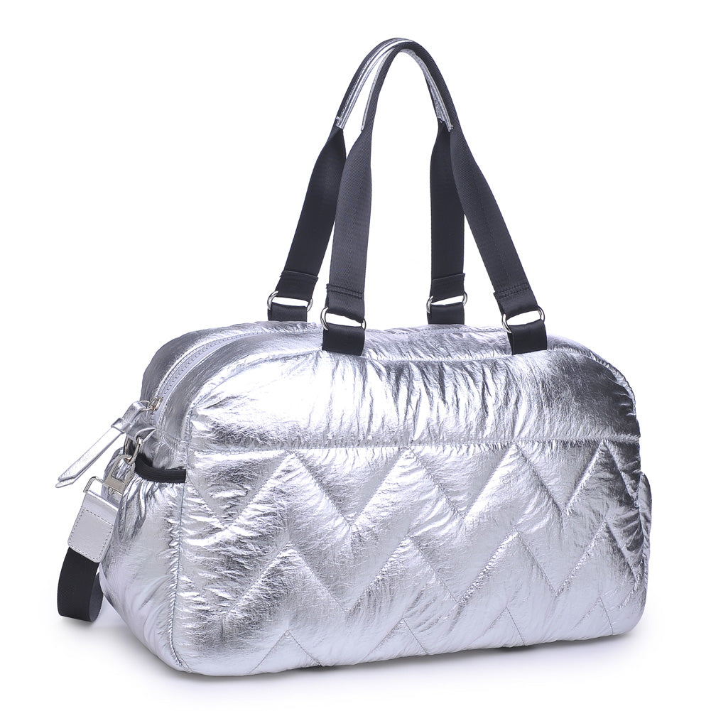 Urban Expressions Walk This Way Women : Handbags : Duffel 841764102452 | Silver