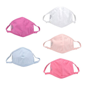 Sol and Selene Assorted Cotton Face Masks - 5 Piece Pack Masks 841764106023 View 3 | Fiji/Blush/Light Blue/Pink/White