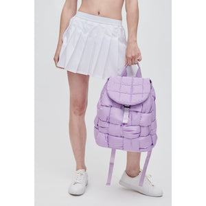 Woman wearing Lilac Sol and Selene Perception Backpack 841764107969 View 3 | Lilac