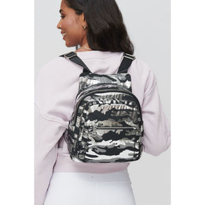 Urban Expressions Rise & Shine Women : Backpacks : Backpack 841764104258 | Silver Metallic Camo